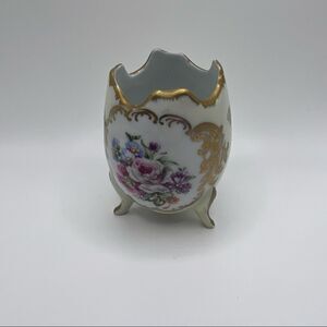 Vintage Couleuvre Ligne Limoise Cracked Egg. Tirage Reserve Sur Porcelain Egg